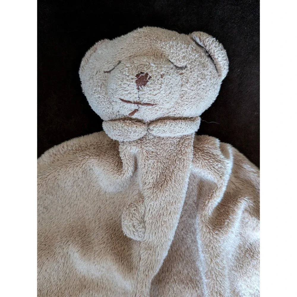 Carter's Tan Bear‎ Lovey Security Blanket Plush Baby Snuggler Neutral Brown